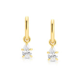 Pear Huggie Earrings